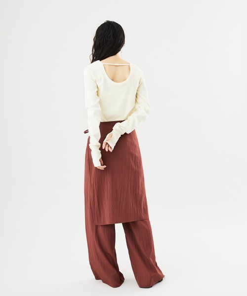 Muscat(マスカット)の「ワイドシルエット ラップパンツ(その他パンツ・レディース・ベージュ/ブラウン/ブラック・F)」の17枚目の写真