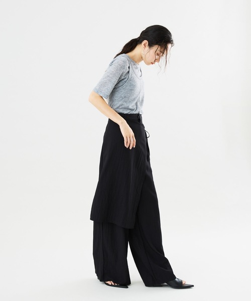 Muscat(マスカット)の「ワイドシルエット ラップパンツ(その他パンツ・レディース・ベージュ/ブラウン/ブラック・F)」の10枚目の写真
