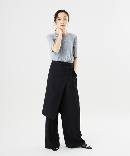Muscat(マスカット)の「ワイドシルエット ラップパンツ(その他パンツ・レディース・ベージュ/ブラウン/ブラック・F)」の6枚目の写真