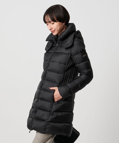 美品　TATRAS POLITEAMA ダウンコート　ロング　　　　　黒　S TATRAS＞POLITEAMA ロング ダウンコート