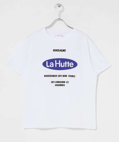 EKAL（エカル）の「『別注』La Hutte×EKAL　ロゴデザインTシャツ（Tシャツ/カットソー・レディース・ホワイト/ブラウン・ONE）」の17枚目の写真