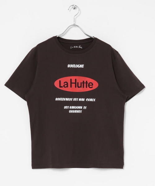 EKAL（エカル）の「『別注』La Hutte×EKAL　ロゴデザインTシャツ（Tシャツ/カットソー・レディース・ホワイト/ブラウン・ONE）」の18枚目の写真