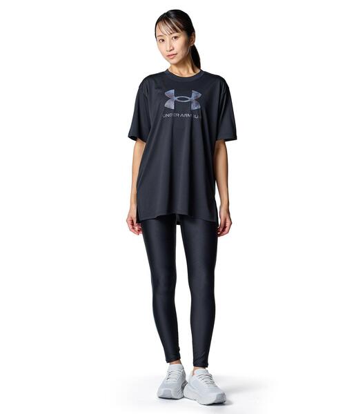 UNDER ARMOUR(アンダーアーマー)の「UAテック オーバーサイズド ビッグロゴ Tシャツ(トレーニング/レディース)(Tシャツ/カットソー・レディース・ブラック・S/M/L/XL)」の3枚目の写真