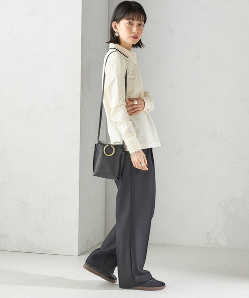 FRED PERRY（フレッドペリー）の「FRED PERRY:G3636 FRED PERRY SHIRT（ポロシャツ・レディース・ネイビー/ナチュラル・ONE SIZE）」の6枚目の写真