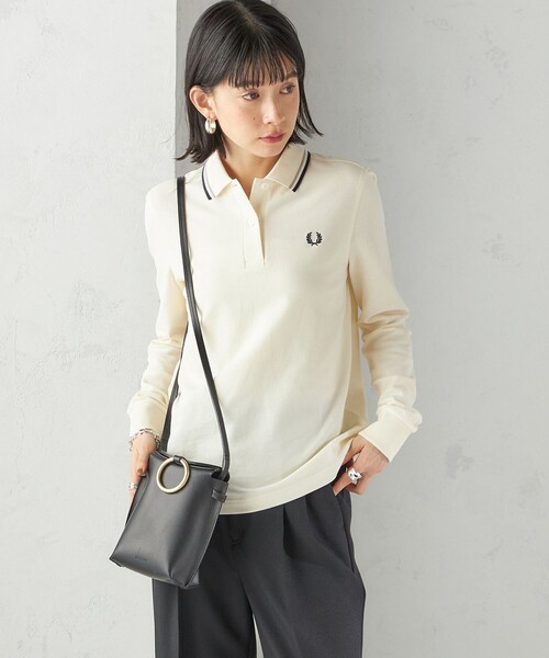 FRED PERRY（フレッドペリー）の「FRED PERRY:G3636 FRED PERRY SHIRT（ポロシャツ・レディース・ネイビー/ナチュラル・ONE SIZE）」の9枚目の写真