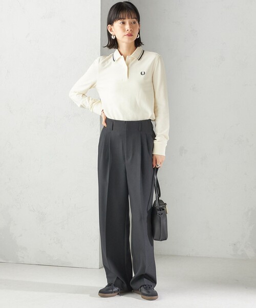 FRED PERRY（フレッドペリー）の「FRED PERRY:G3636 FRED PERRY SHIRT（ポロシャツ・レディース・ネイビー/ナチュラル・ONE SIZE）」の11枚目の写真