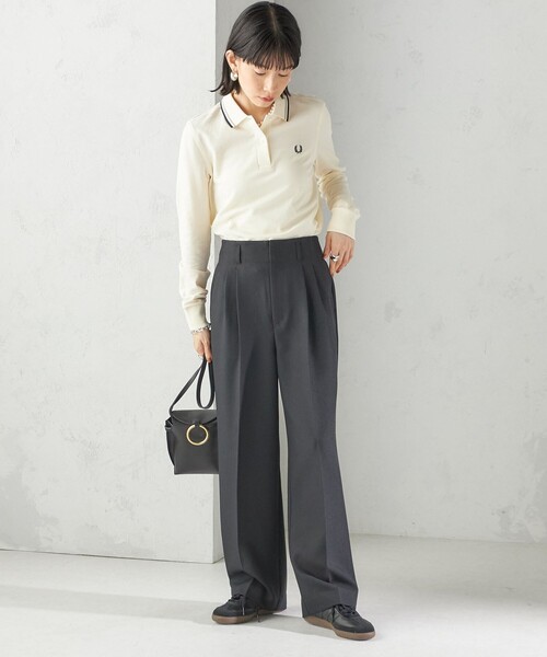 FRED PERRY（フレッドペリー）の「FRED PERRY:G3636 FRED PERRY SHIRT（ポロシャツ・レディース・ネイビー/ナチュラル・ONE SIZE）」の12枚目の写真