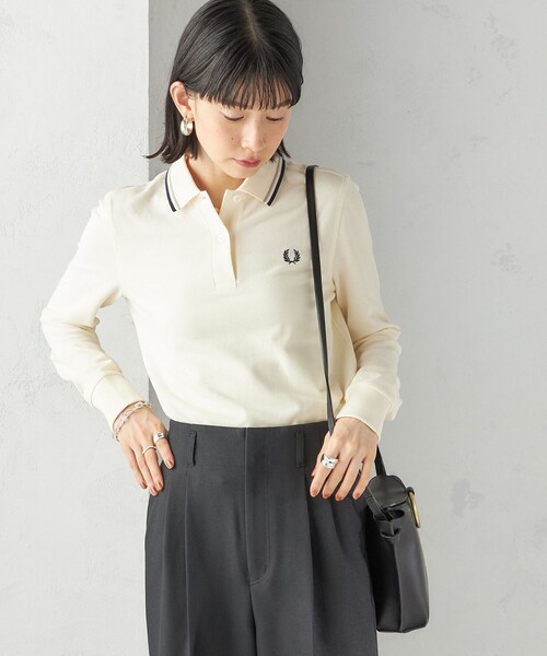 FRED PERRY（フレッドペリー）の「FRED PERRY:G3636 FRED PERRY SHIRT（ポロシャツ・レディース・ネイビー/ナチュラル・ONE SIZE）」の14枚目の写真
