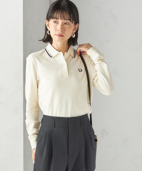 FRED PERRY（フレッドペリー）の「FRED PERRY:G3636 FRED PERRY SHIRT（ポロシャツ・レディース・ネイビー/ナチュラル・ONE SIZE）」の15枚目の写真