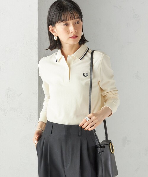 FRED PERRY（フレッドペリー）の「FRED PERRY:G3636 FRED PERRY SHIRT（ポロシャツ・レディース・ネイビー/ナチュラル・ONE SIZE）」の20枚目の写真