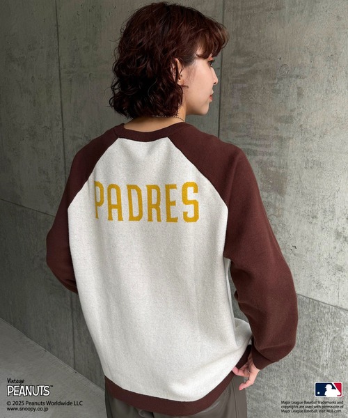 DOUBLE NAME（ダブルネーム）の「MLB×PEANUTSコラボ ジャガードラグランニット（ニット/セーター・レディース・ブルー/ブラック/ブラウン・FREE）」の18枚目の写真