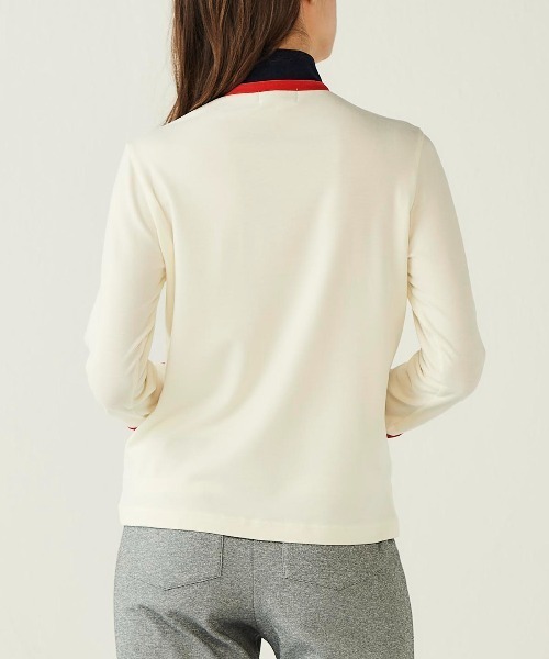 Picone CLUB（ピッコーネクラブ）の「ベロアライン保温起毛プルオーバー（Tシャツ/カットソー・レディース・ピンク/ネイビー/ホワイト・L/M/S）」の13枚目の写真