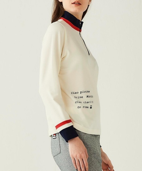 Picone CLUB（ピッコーネクラブ）の「ベロアライン保温起毛プルオーバー（Tシャツ/カットソー・レディース・ピンク/ネイビー/ホワイト・L/M/S）」の14枚目の写真