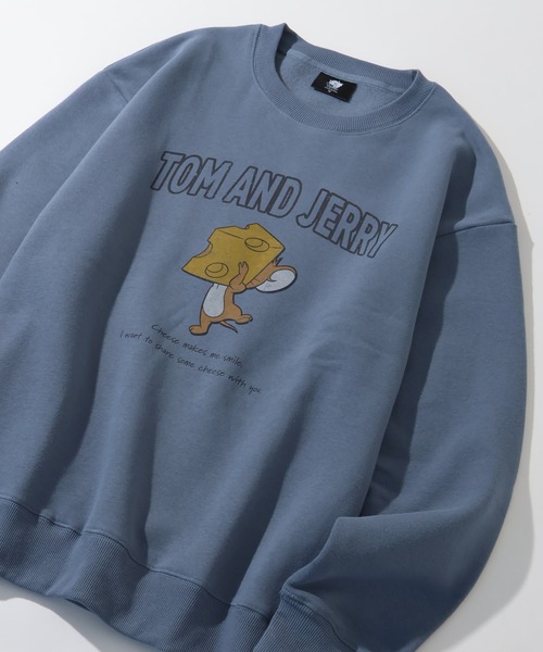Tom&Jerry(トムアンドジェリー)の「【Tom & Jerry/トム & ジェリー】アートワークデザイン ユーズド風 クルーネック スウェット トレーナー 裏起毛(スウェット・メンズ・ダークブルー/アイボリー/ブラック系その他2/ブラック系その他・M/LL/L)」の19枚目の写真