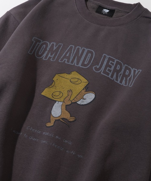 Tom&Jerry(トムアンドジェリー)の「【Tom & Jerry/トム & ジェリー】アートワークデザイン ユーズド風 クルーネック スウェット トレーナー 裏起毛(スウェット・メンズ・ダークブルー/アイボリー/ブラック系その他2/ブラック系その他・M/LL/L)」の22枚目の写真