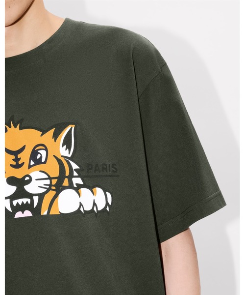 KENZO（ケンゾー）の「'KENZO Happy Tiger' エンブロイド コットン Tシャツ（Tシャツ/カットソー・メンズ・グリーン系その他3・X-LARGE/SMALL/LARGE/X-SMALL/MEDIUM）」の2枚目の写真