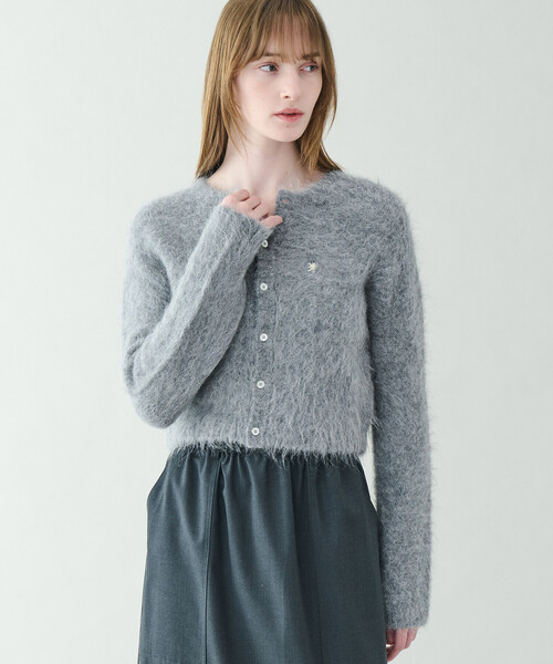 Gymphlex | シャギーニット ショートカーディガン WOMEN