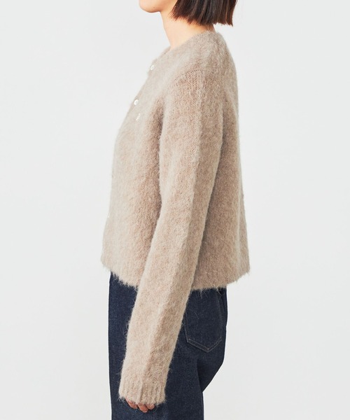 GYMPHLEX（ジムフレックス）の「Gymphlex | シャギーニット ショートカーディガン WOMEN（カーディガン/ボレロ・レディース・グレー/ブラウン系その他/レッド/ダークネイビー・14）」の10枚目の写真