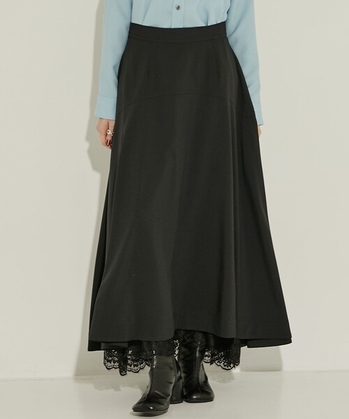 AKANE UTSUNOMIYA(アカネウツノミヤ)の「【AKANE UTSUNOMIYA/アカネウツノミヤ】WAO-FSK50-2009/レーススカート/秋服(スカート・レディース・ブラック/ブラウン・36/38)」の2枚目の写真