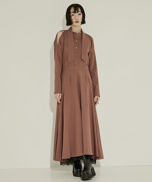 AKANE UTSUNOMIYA(アカネウツノミヤ)の「【AKANE UTSUNOMIYA/アカネウツノミヤ】WAO-FSK50-2009/レーススカート/秋服(スカート・レディース・ブラック/ブラウン・36/38)」の7枚目の写真