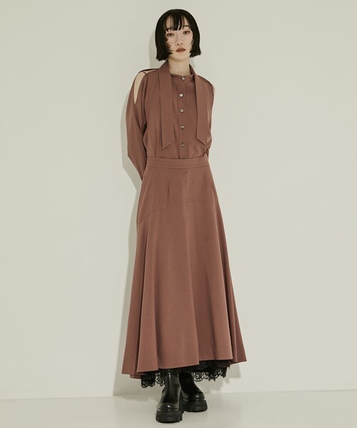 AKANE UTSUNOMIYA(アカネウツノミヤ)の「【AKANE UTSUNOMIYA/アカネウツノミヤ】WAO-FSK50-2009/レーススカート/秋服(スカート・レディース・ブラック/ブラウン・36/38)」の8枚目の写真