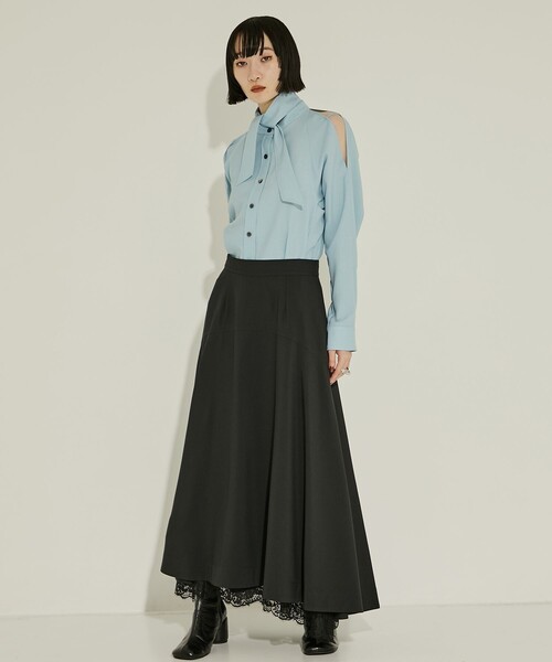 AKANE UTSUNOMIYA(アカネウツノミヤ)の「【AKANE UTSUNOMIYA/アカネウツノミヤ】WAO-FSK50-2009/レーススカート/秋服(スカート・レディース・ブラック/ブラウン・36/38)」の16枚目の写真