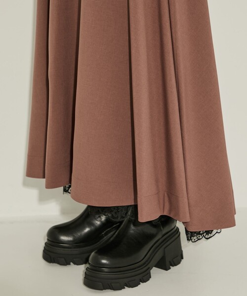 AKANE UTSUNOMIYA(アカネウツノミヤ)の「【AKANE UTSUNOMIYA/アカネウツノミヤ】WAO-FSK50-2009/レーススカート/秋服(スカート・レディース・ブラック/ブラウン・36/38)」の3枚目の写真