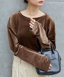 MONO-MART | シアーベロアクルーネックプルオーバー(Tシャツ/カットソー)