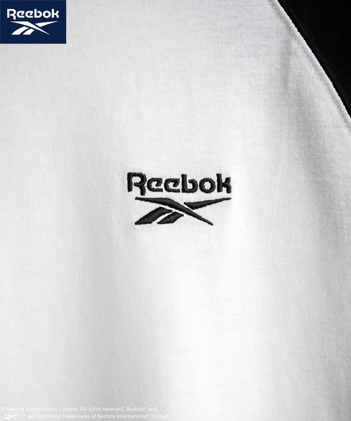 Rocky Monroe（ロッキーモンロー）の「Reebok リーボック オーバーサイズ両胸ロゴ刺繍ロングスリーブTシャツ（Tシャツ/カットソー・メンズ・ブラック/ホワイト/ホワイト×ブラック・M/L/LL）」の14枚目の写真