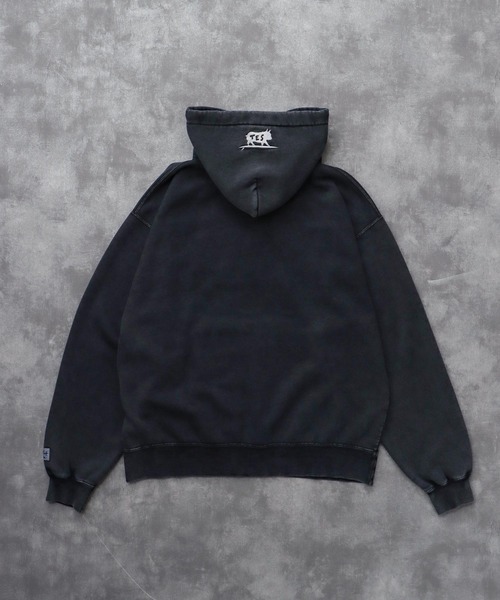 The Endless Summer(エンドレスサマー)の「TES LOCAL CREW PIGMENT BIG SWEAT PARKA / スウェットパーカー(パーカー・メンズ・ブラック/グリーン/ネイビー/サックスブルー・SMALL/MEDIUM/LARGE/X-LARGE)」の7枚目の写真