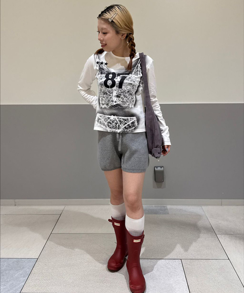 Oriens JOURNAL STANDARD(オリエンス ジャーナルスタンダード)の「ジャカードニットショートパンツ(その他パンツ・レディース・グレー/グリーン・FREE)」の5枚目の写真