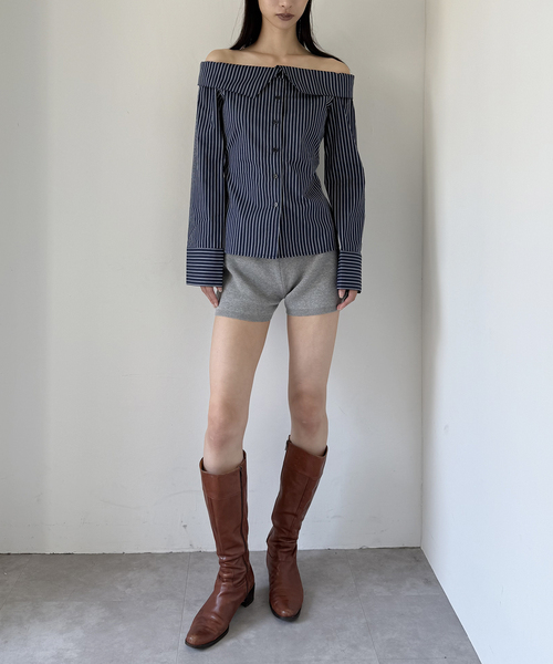 Oriens JOURNAL STANDARD(オリエンス ジャーナルスタンダード)の「ジャカードニットショートパンツ(その他パンツ・レディース・グレー/グリーン・FREE)」の6枚目の写真