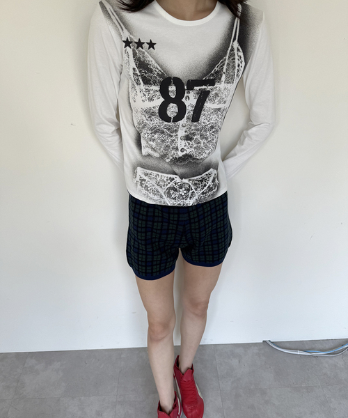 Oriens JOURNAL STANDARD(オリエンス ジャーナルスタンダード)の「ジャカードニットショートパンツ(その他パンツ・レディース・グレー/グリーン・FREE)」の14枚目の写真
