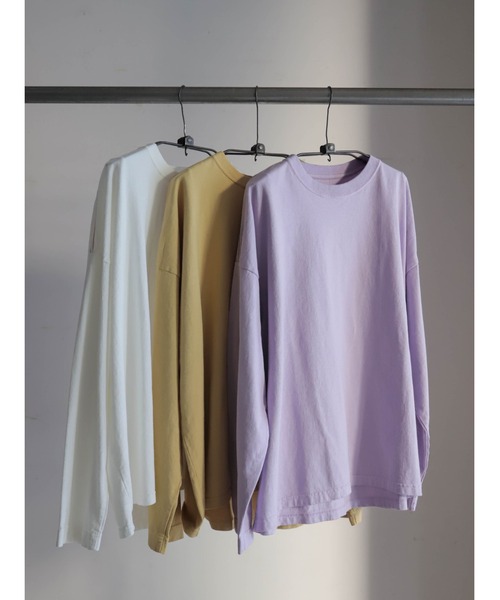 FIL DE FER（フィルデフェール）の「USA COTTON製品染　クルーネックTEE（Tシャツ/カットソー・レディース・パープル/イエロー/ホワイト・FREE）」の2枚目の写真