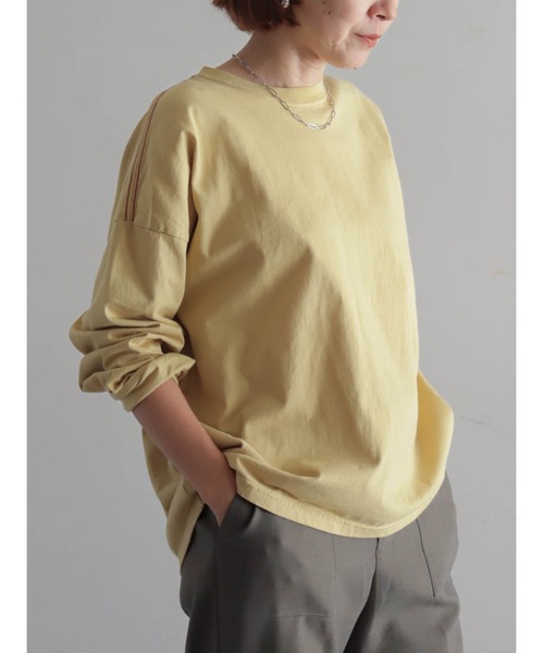 FIL DE FER（フィルデフェール）の「USA COTTON製品染　クルーネックTEE（Tシャツ/カットソー・レディース・パープル/イエロー/ホワイト・FREE）」の3枚目の写真