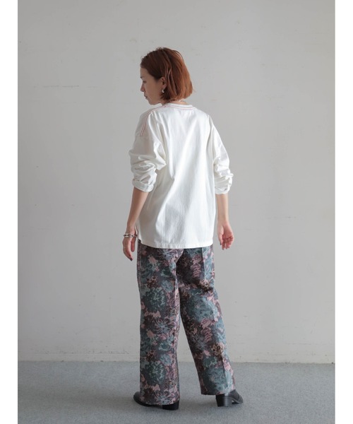 FIL DE FER（フィルデフェール）の「USA COTTON製品染　クルーネックTEE（Tシャツ/カットソー・レディース・パープル/イエロー/ホワイト・FREE）」の8枚目の写真