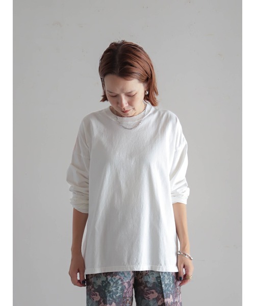 FIL DE FER（フィルデフェール）の「USA COTTON製品染　クルーネックTEE（Tシャツ/カットソー・レディース・パープル/イエロー/ホワイト・FREE）」の4枚目の写真