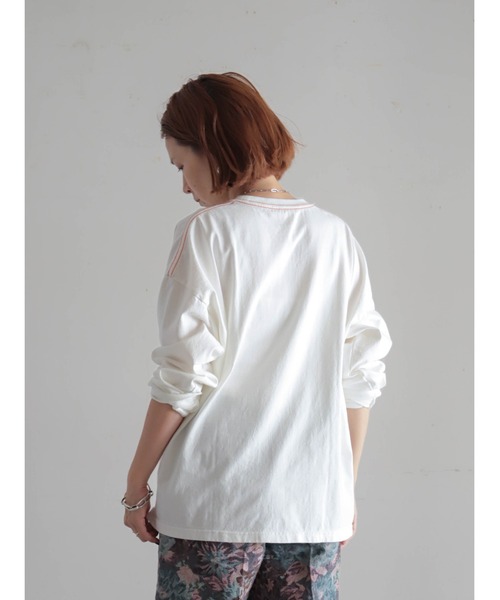 FIL DE FER（フィルデフェール）の「USA COTTON製品染　クルーネックTEE（Tシャツ/カットソー・レディース・パープル/イエロー/ホワイト・FREE）」の5枚目の写真