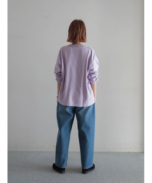 FIL DE FER（フィルデフェール）の「USA COTTON製品染　クルーネックTEE（Tシャツ/カットソー・レディース・パープル/イエロー/ホワイト・FREE）」の14枚目の写真