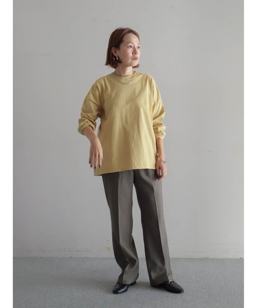 FIL DE FER（フィルデフェール）の「USA COTTON製品染　クルーネックTEE（Tシャツ/カットソー・レディース・パープル/イエロー/ホワイト・FREE）」の18枚目の写真