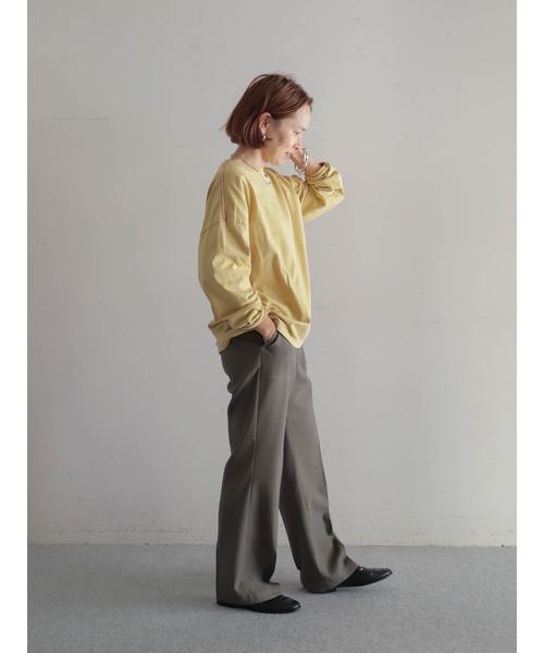 FIL DE FER（フィルデフェール）の「USA COTTON製品染　クルーネックTEE（Tシャツ/カットソー・レディース・パープル/イエロー/ホワイト・FREE）」の19枚目の写真