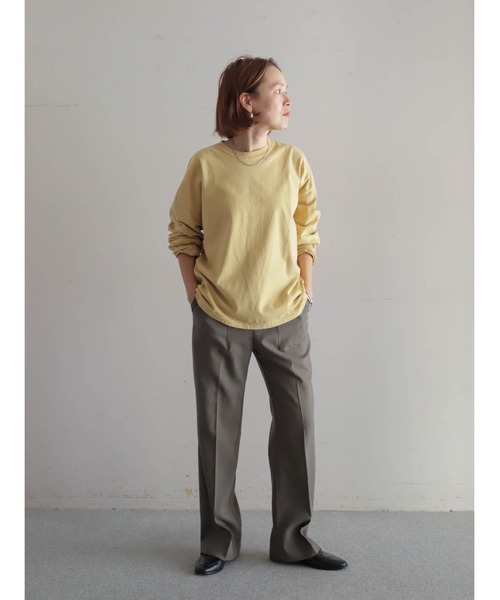 FIL DE FER（フィルデフェール）の「USA COTTON製品染　クルーネックTEE（Tシャツ/カットソー・レディース・パープル/イエロー/ホワイト・FREE）」の21枚目の写真