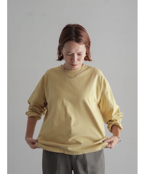 FIL DE FER（フィルデフェール）の「USA COTTON製品染　クルーネックTEE（Tシャツ/カットソー・レディース・パープル/イエロー/ホワイト・FREE）」の16枚目の写真