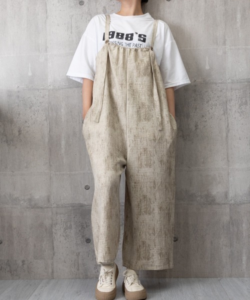 Miniministore(ミニミニストア)の「オールインワン サロペット ワンピース夏(つなぎ/オールインワン・レディース・ベージュ・FREE)」の3枚目の写真