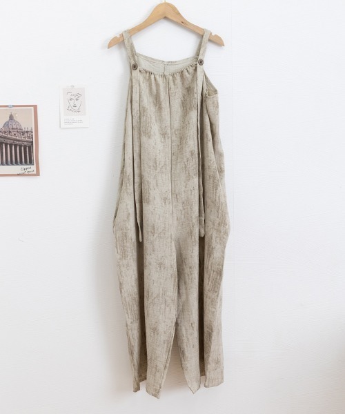 Miniministore(ミニミニストア)の「オールインワン サロペット ワンピース夏(つなぎ/オールインワン・レディース・ベージュ・FREE)」の7枚目の写真