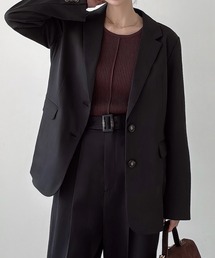 Meiru（メイル）の「シングルテーラードジャケット(薄手、裏地なし)【セットアップ対応】（テーラードジャケット）」