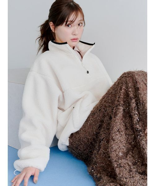 SNIDEL（スナイデル）の「ファブリックイレヘムフレアスカート（スカート・レディース・ミント/ブラウン/ホワイト・1/0）」の5枚目の写真