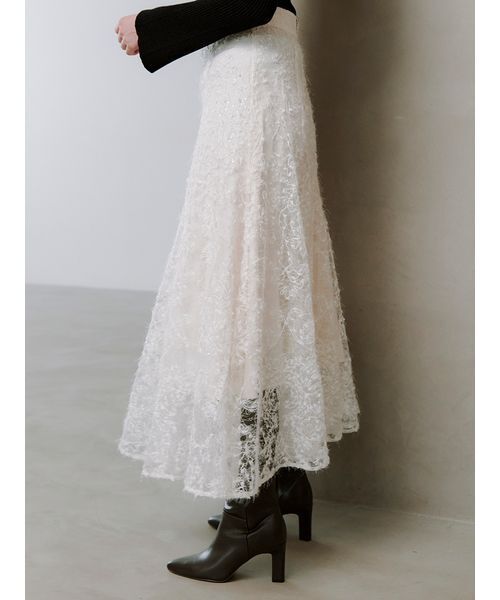 SNIDEL（スナイデル）の「ファブリックイレヘムフレアスカート（スカート・レディース・ミント/ブラウン/ホワイト・1/0）」の9枚目の写真