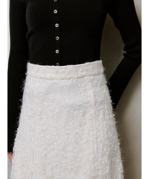 SNIDEL（スナイデル）の「ファブリックイレヘムフレアスカート（スカート・レディース・ミント/ブラウン/ホワイト・1/0）」の10枚目の写真