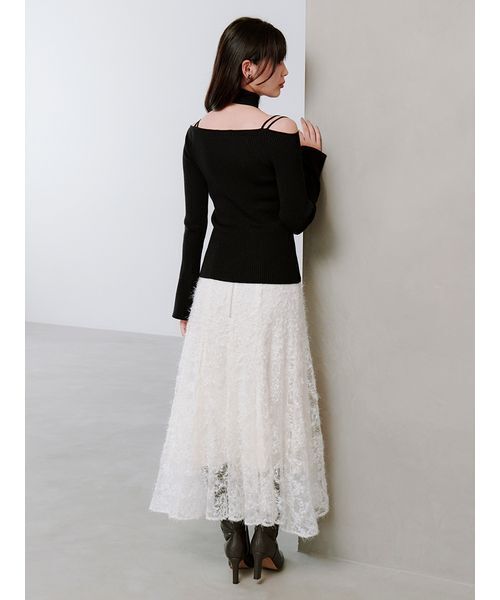 SNIDEL（スナイデル）の「ファブリックイレヘムフレアスカート（スカート・レディース・ミント/ブラウン/ホワイト・1/0）」の15枚目の写真